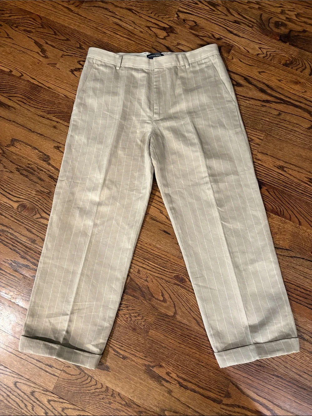 Banana Republic Men's Tan Pinstripe Pants 35/34